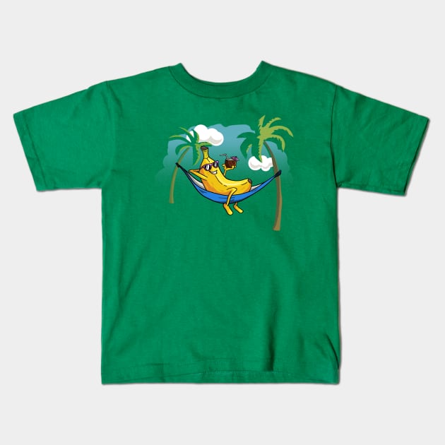 Banana's Hammock Kids T-Shirt by ACraigL